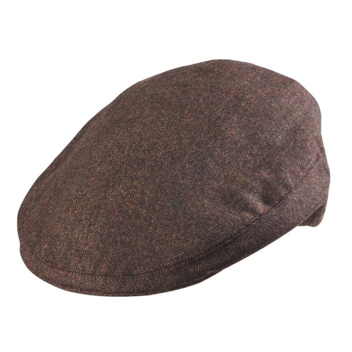 Bracken Herringbone Cashmere Garforth Cap 