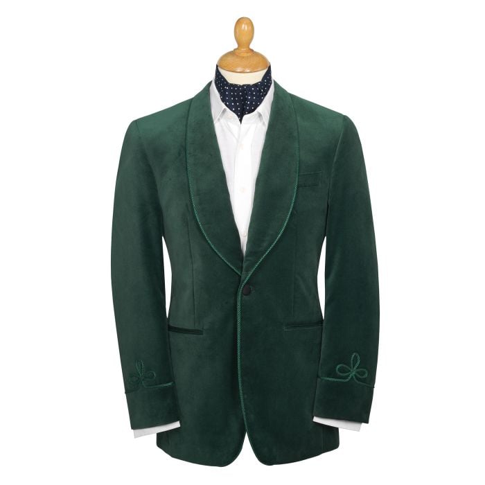 Green Velvet Smoking Jacket