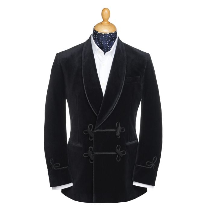 Black Double Breasted Smoking Jacket