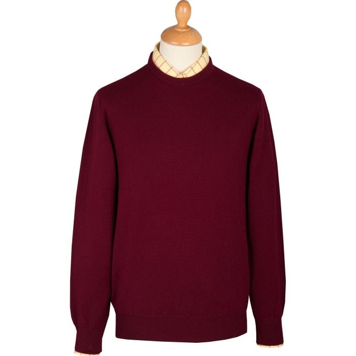 Bordeaux Lambswool Crewneck  Jumper