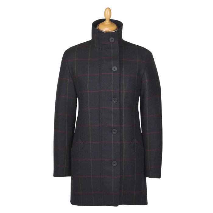 Blue Whitfield Tweed Hampton Field Coat