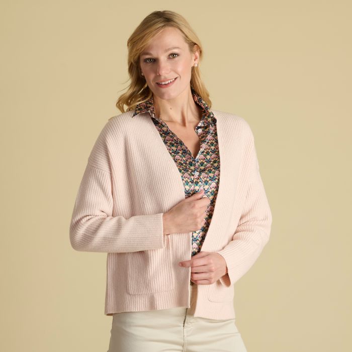 Pink Mila Buttonless Cardigan