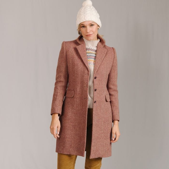 Pink Wantage Harris Tweed Coat