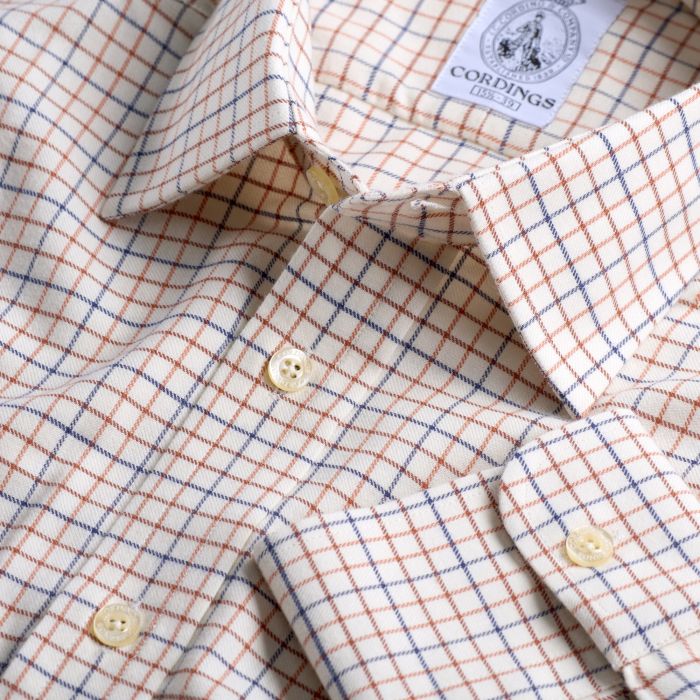 Navy & Tan Richard Check Shirt