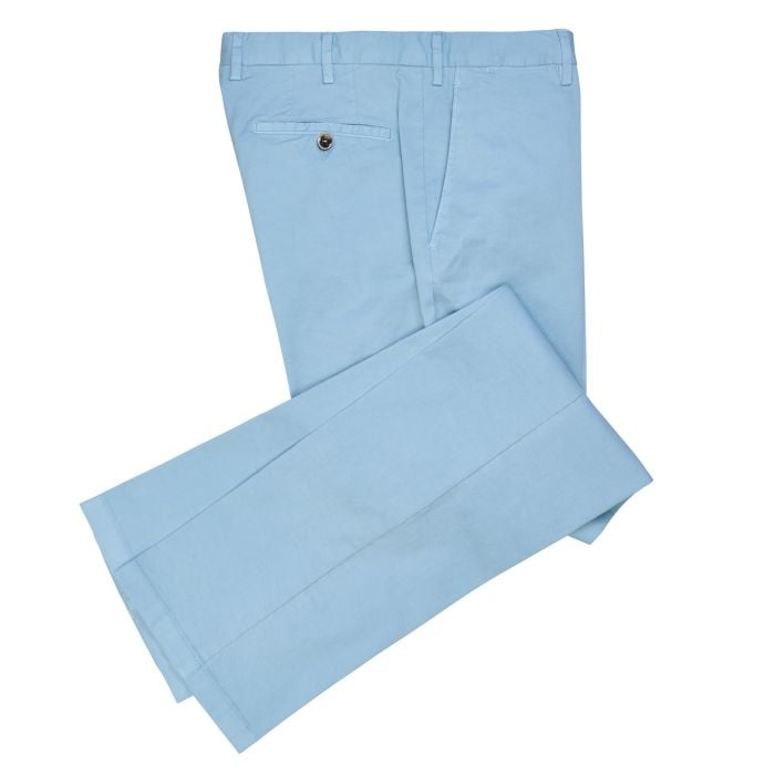 Ice Blue Summer Gabardine Trousers