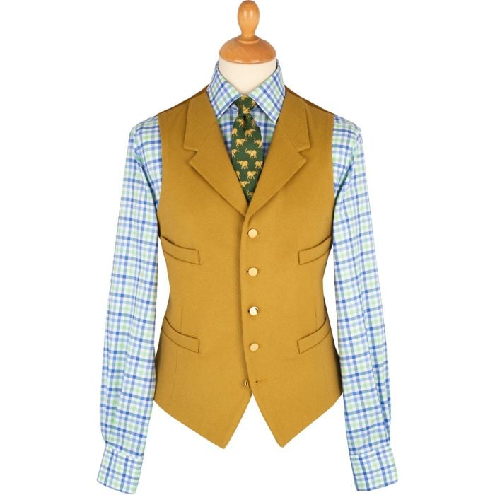 Yellow Collared Doeskin Waistcoat