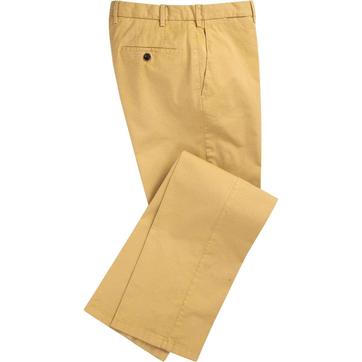 Men's Gold Summer Gabardine Trousers | Cordings