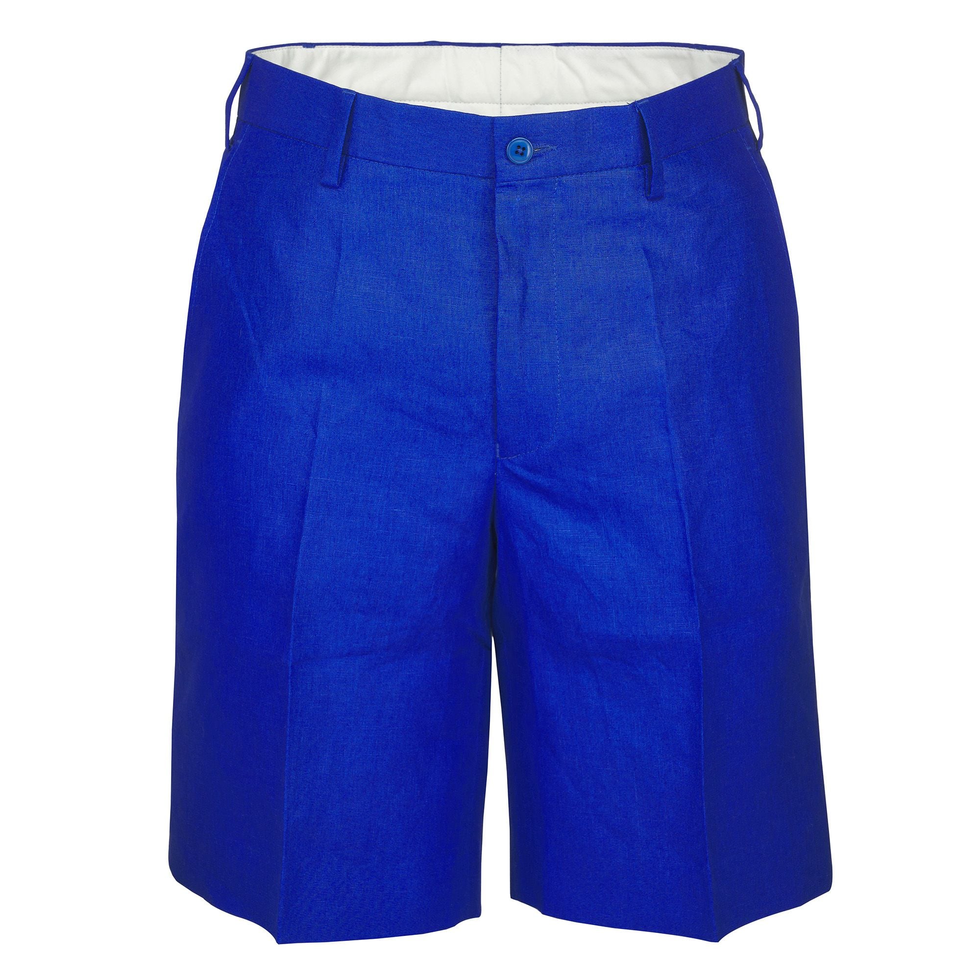 Men's Royal Blue Irish Linen Shorts | Cordings