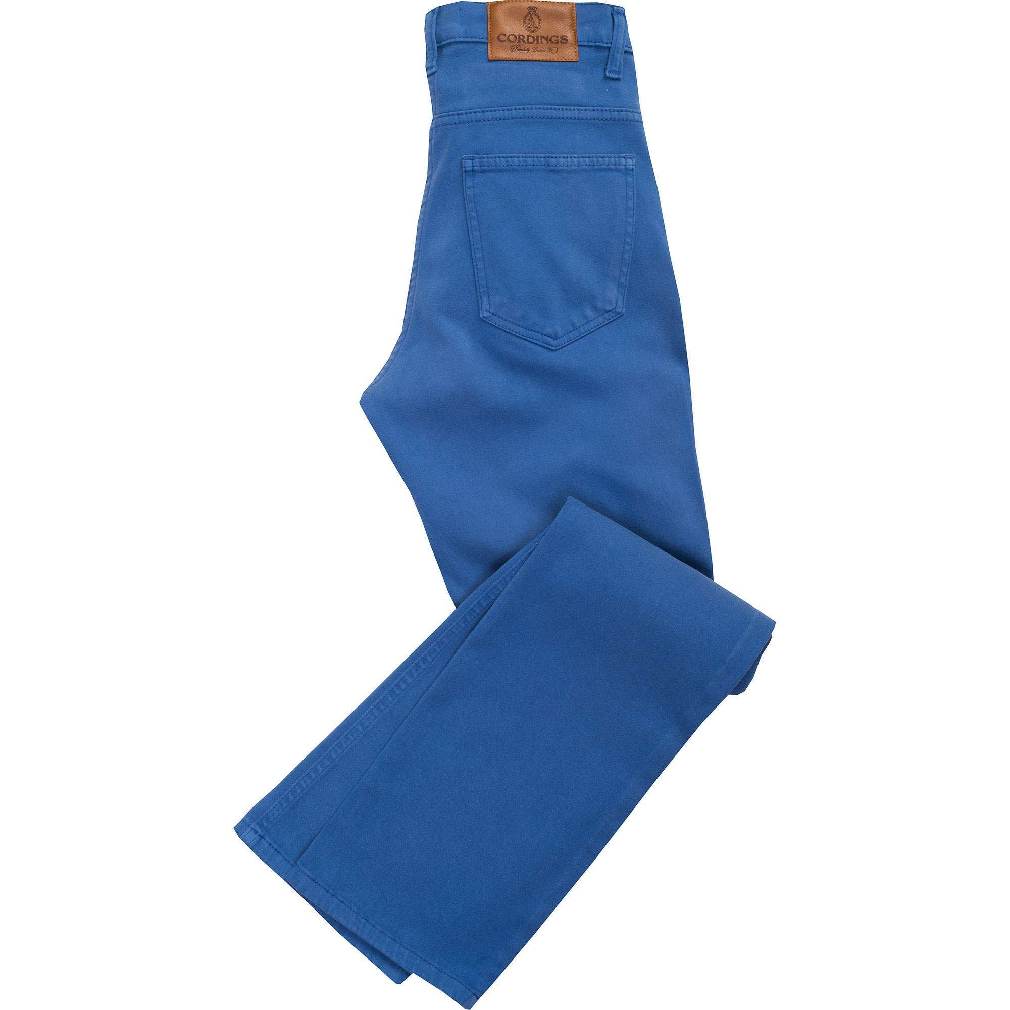 Royal Blue Stretch Cotton Slim Leg Trousers | Ladies Country Clothing