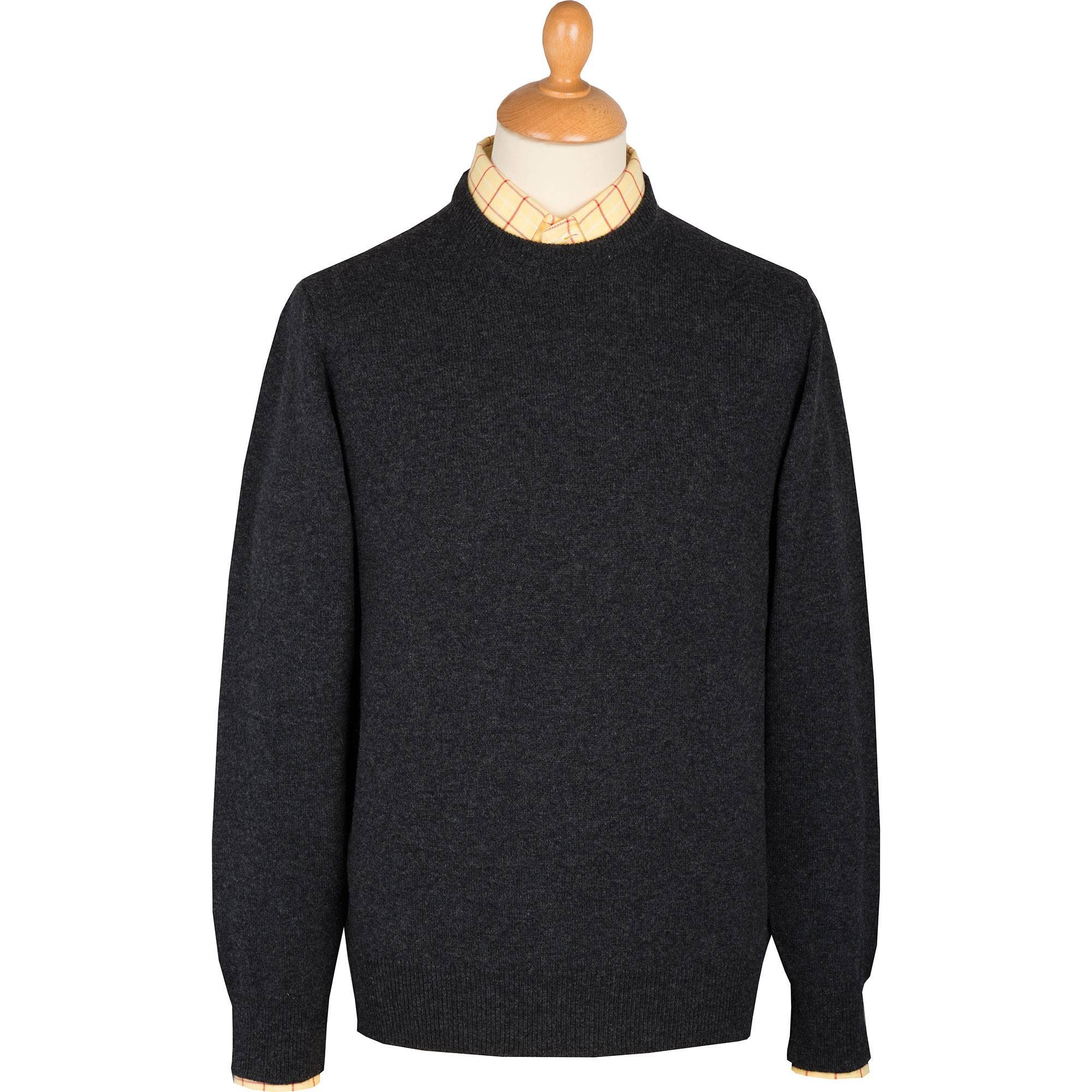 Berry Red Lambswool Crewneck Jumper | Men's Country Clothing