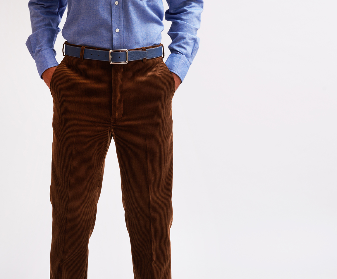 Needlecord & Cord Trousers | Men's Brown & Green Corduroy Pant 