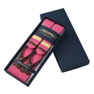 Cordings Pink Boxcloth Trouser Braces Main Image