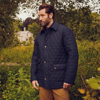 Cordings Navy Mayfair Paddock Jacket Dif ferent Angle 1