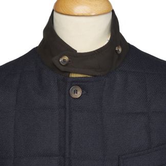 Cordings Navy Ebury Shetland Gilet Dif ferent Angle 1
