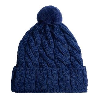 Cordings Blue Supersoft Merino Beanie Hat Main Image