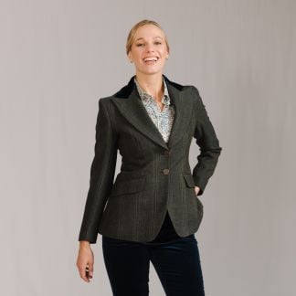 Cordings Dark Green T.Ba Tweed Swing Jacket Main Image