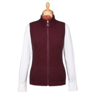 Cordings Wine Possum Zip Gilet Main Image