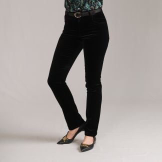 Cordings Black Allegra Velvet Jeans  Main Image