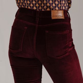 Cordings Wine Allegra Velvet Jeans  Dif ferent Angle 1