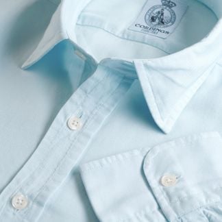Cordings Ice Blue Vintage Oxford Shirt Main Image
