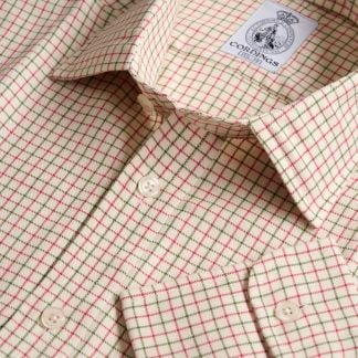 Cordings Wine Leaf Nelson Tattersall Shirt Main Image