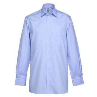 Cordings Blue Preston Prince of Wales Poplin Shirt Dif ferent Angle 1