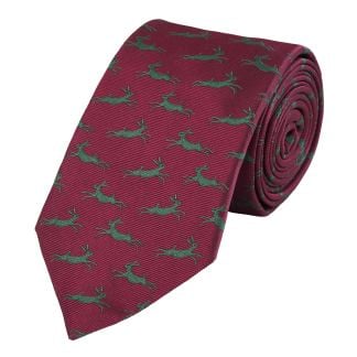 Cordings Wine Bottle Woven Silk Hare Tie  Main Image