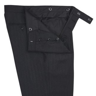 Cordings Grey 11oz Herringbone Suit Trousers Dif ferent Angle 1