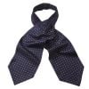 Navy & Pink Spot Classic Silk Cravat