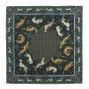 Green handkerchief with dogs