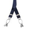 Navy Silk Spot Braces