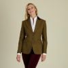 Brown Blue T.Ba Tweed Swing Jacket
