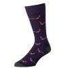 Purple Wild Pheasant Fine Sock