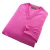 Candy Pink Lambswool V-Neck Jumper