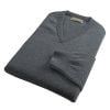 Charcoal Lambswool V-Neck Jumper