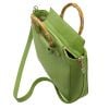 Light Green Bamboo Leather Handbag