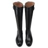 Black Long Leather Equestrian Boot