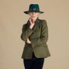 Tba Forest Green Double Vent Tweed Jacket