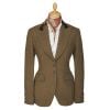 Brown Blue T.Ba Tweed Swing Jacket