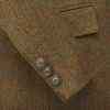 Brown Blue T.Ba Tweed Swing Jacket