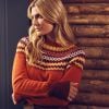 Rust Geelong Fairisle Contrast Jumper
