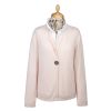 Blush Pink Cashmere Shell Button Cardigan
