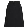 Black Needlecord Pleated Skirt