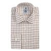 Wine Navy Medium Check Tattersall Shirt