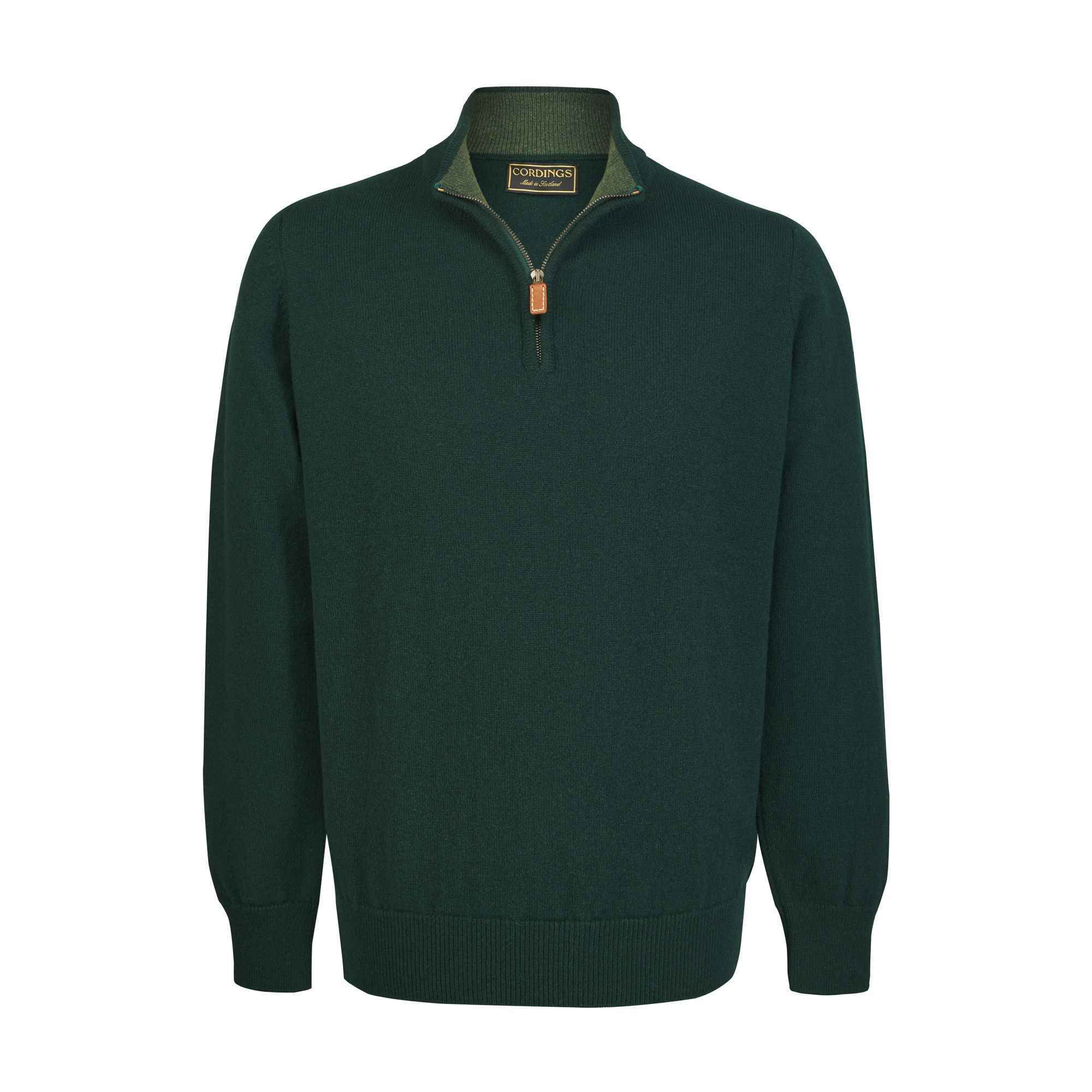 Green 1 4 Zip Lambswool Jumper Men s Country Clothing Cordings US
