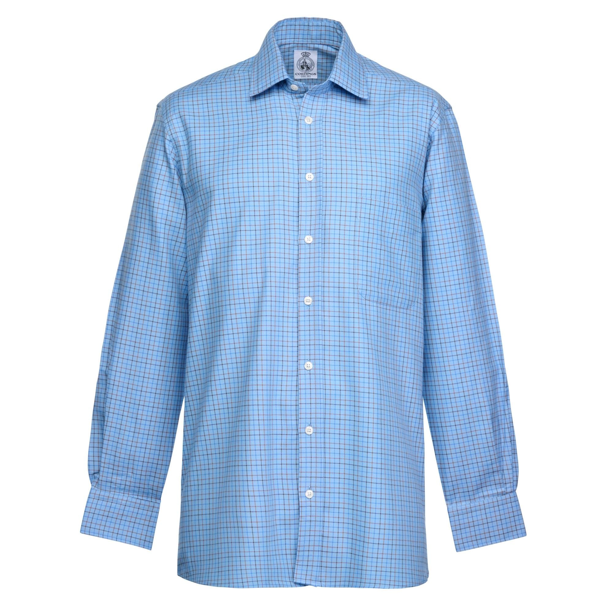 Blue Cresta Tattersall Shirt | Men's Country Clothing | Cordings US