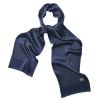 Navy Silk Fox Head Scarf