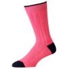 Pink Navy Cotton Heel & Toe Socks