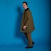 Khaki Huntsman Mackintosh with Corduroy Collar