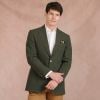 Olive Green Zetland Seersucker Jacket